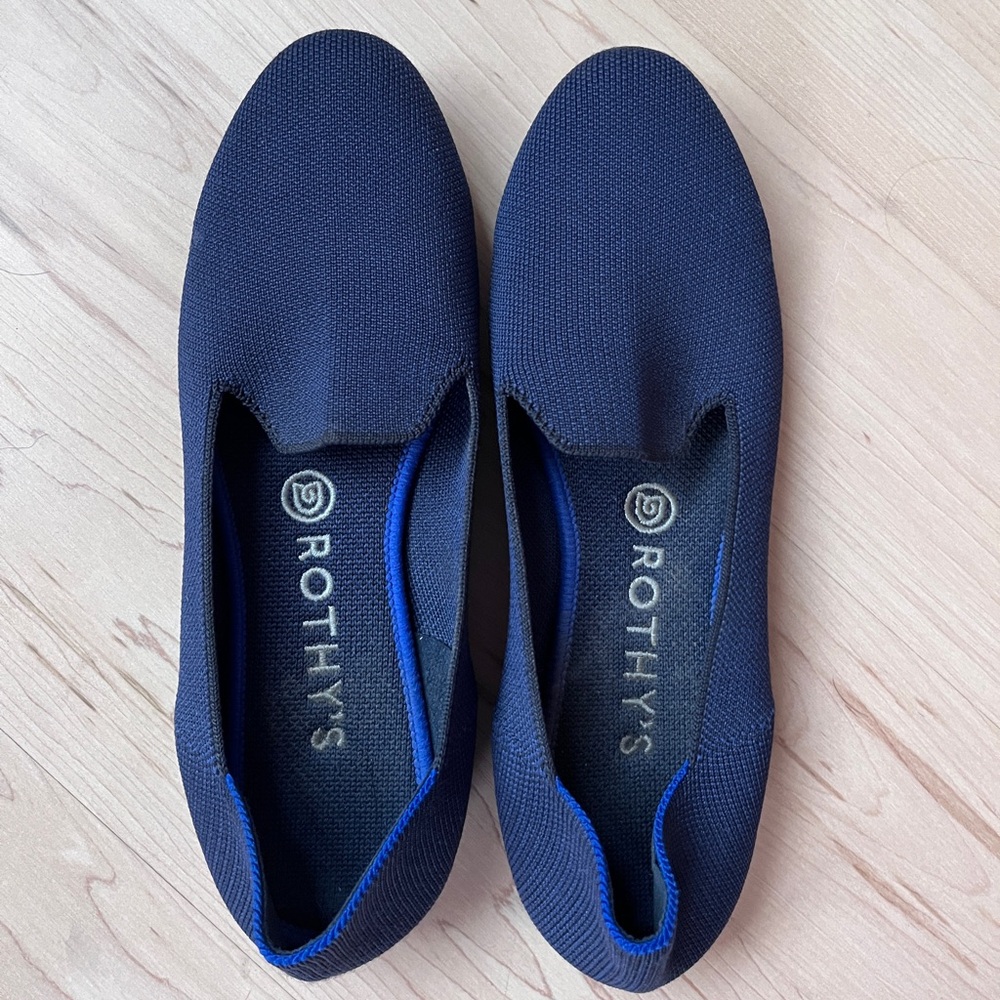 Rothy’s The Loafer Size 9 Navy Blue - EUC!
